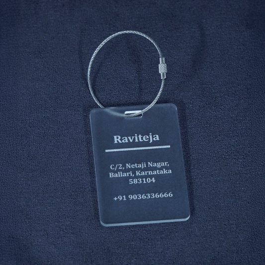 Personalized Frosted Acrylic Luggage Name Tag
