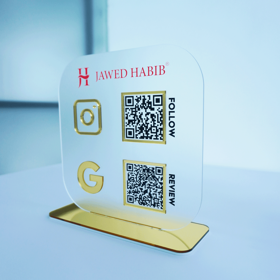 Acrylic QR Code Stands For Business | Acrylic QR code display | QR code ...