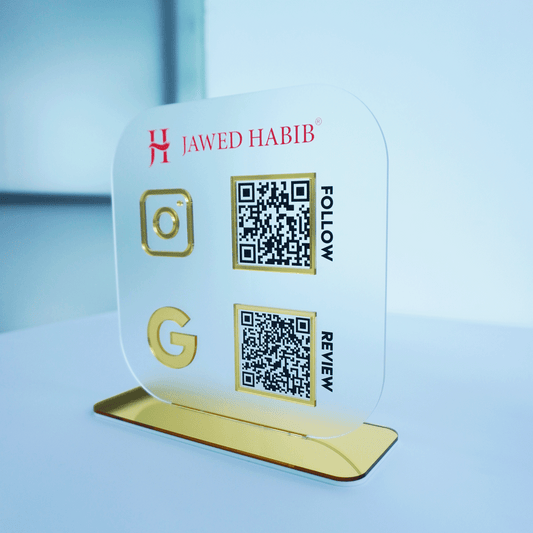 Customized Social Media Display Acrylic QR Stand