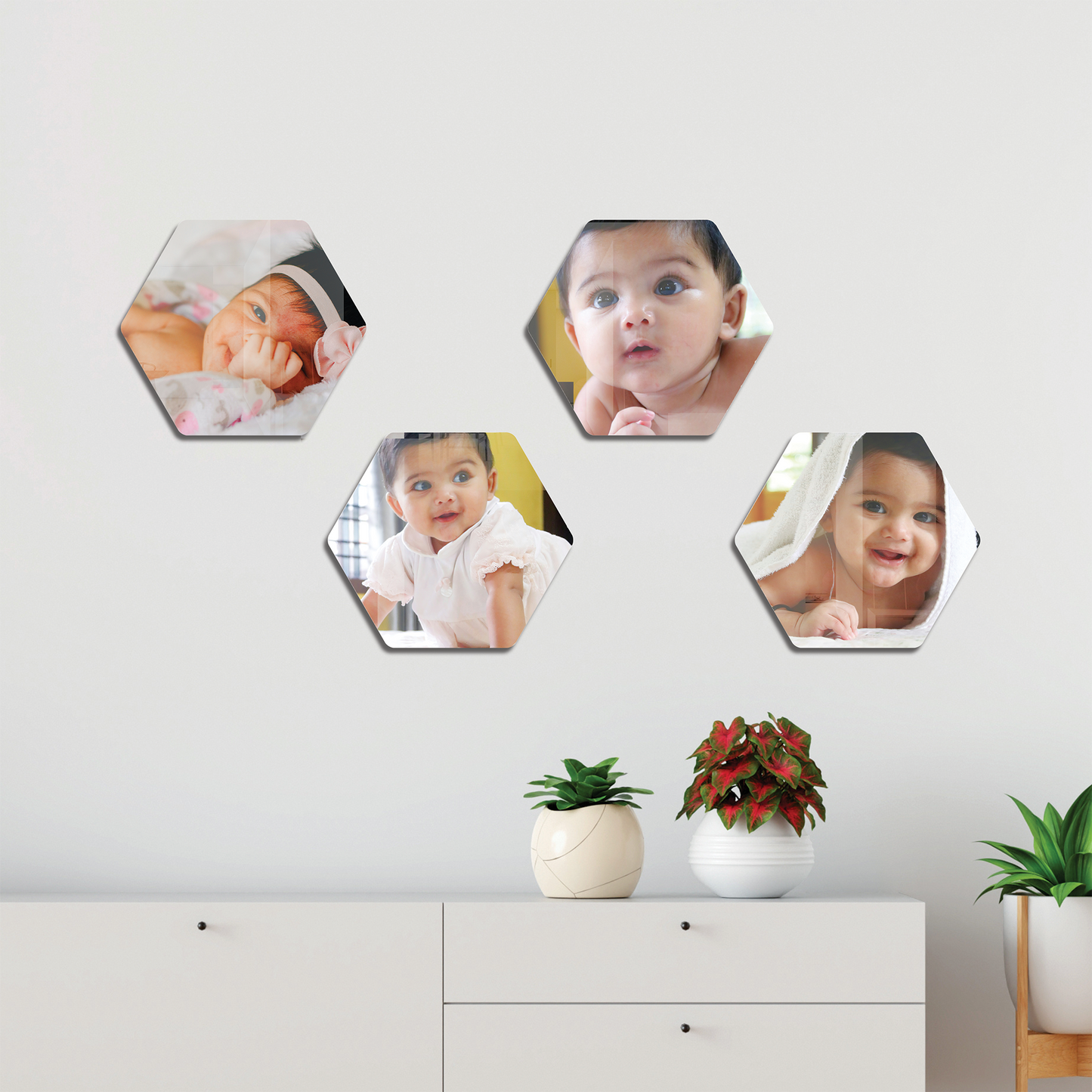 Personalized Photo Gallery Set - Hexagon