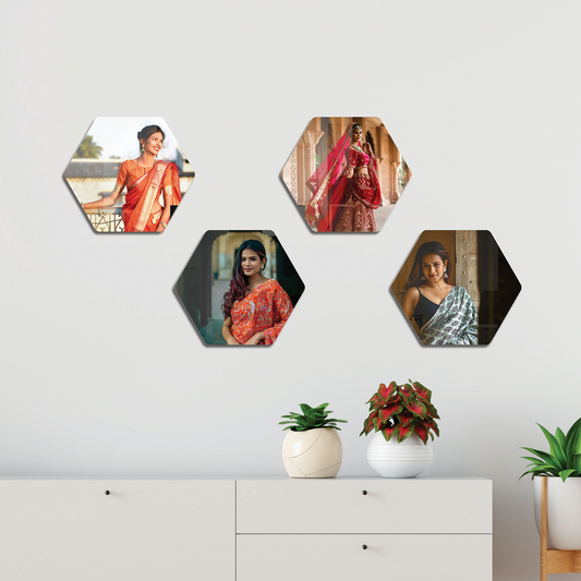 Personalized Photo Gallery Set - Hexagon