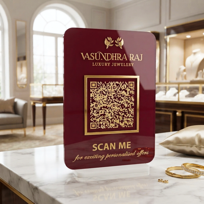 Custom Acrylic Single QR Code Stand for Business | Personalized Payment or Social Media Display