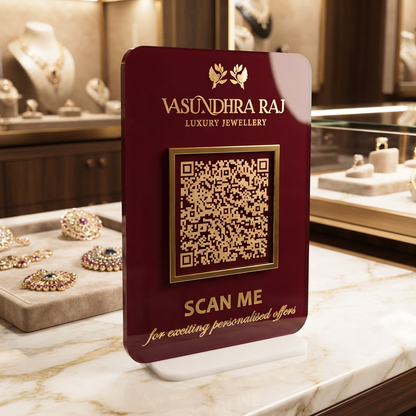 Custom Acrylic Single QR Code Stand for Business | Personalized Payment or Social Media Display