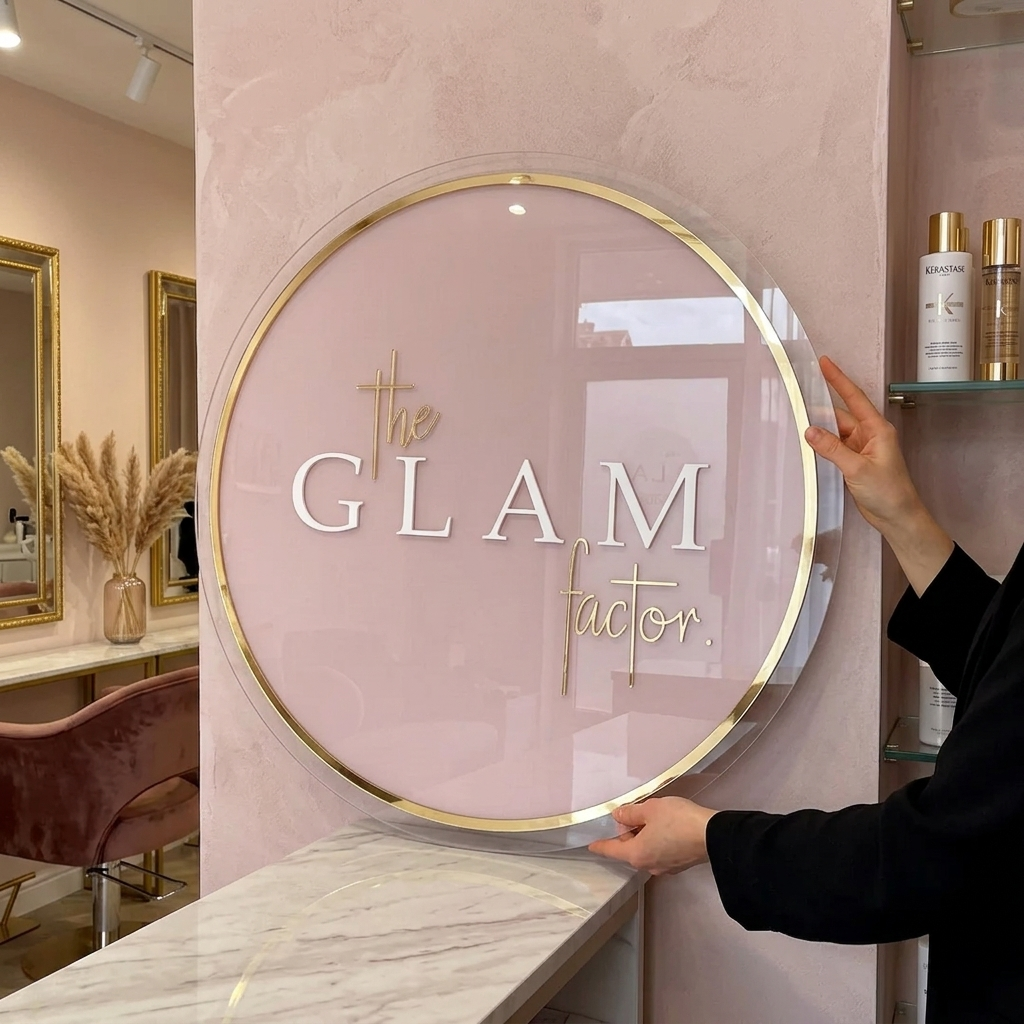 Luxury Custom 3D Acrylic Logo Sign | Perfect for Beauty Salons, Lash Studios, & Boutiques