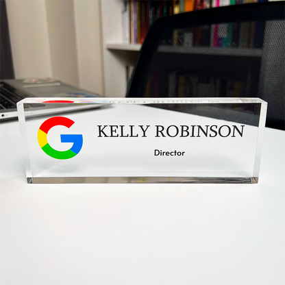 Custom Desk Name Plate With Your Brand Logo