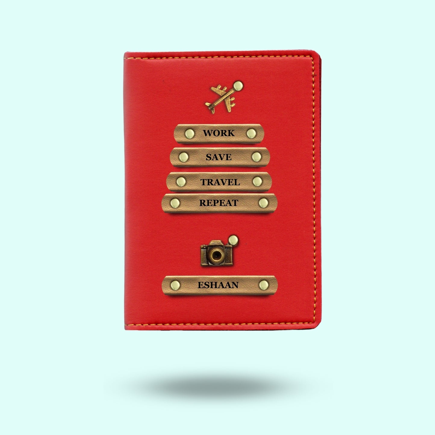 Personalised Passport Cover - Work Save Travel Repeat