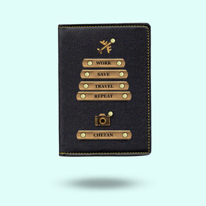 Personalised Passport Cover - Work Save Travel Repeat