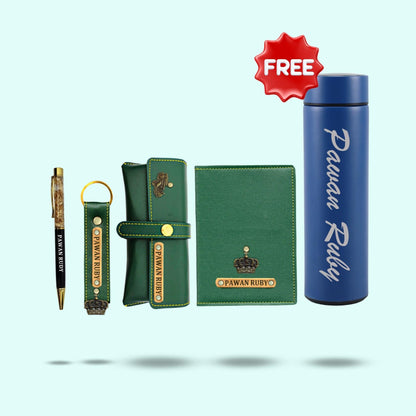Personalized 5-in-1 Gift Set For Men and Women - Includes 1 Free Temperature Bottle