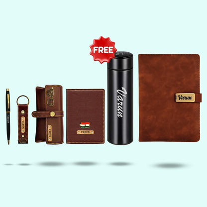Personalized 6-in-1 Gift Set For Men and Women - Includes 1 Free Temperature Bottle