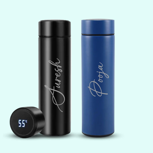 Personalized Couple Temperature Water Bottle