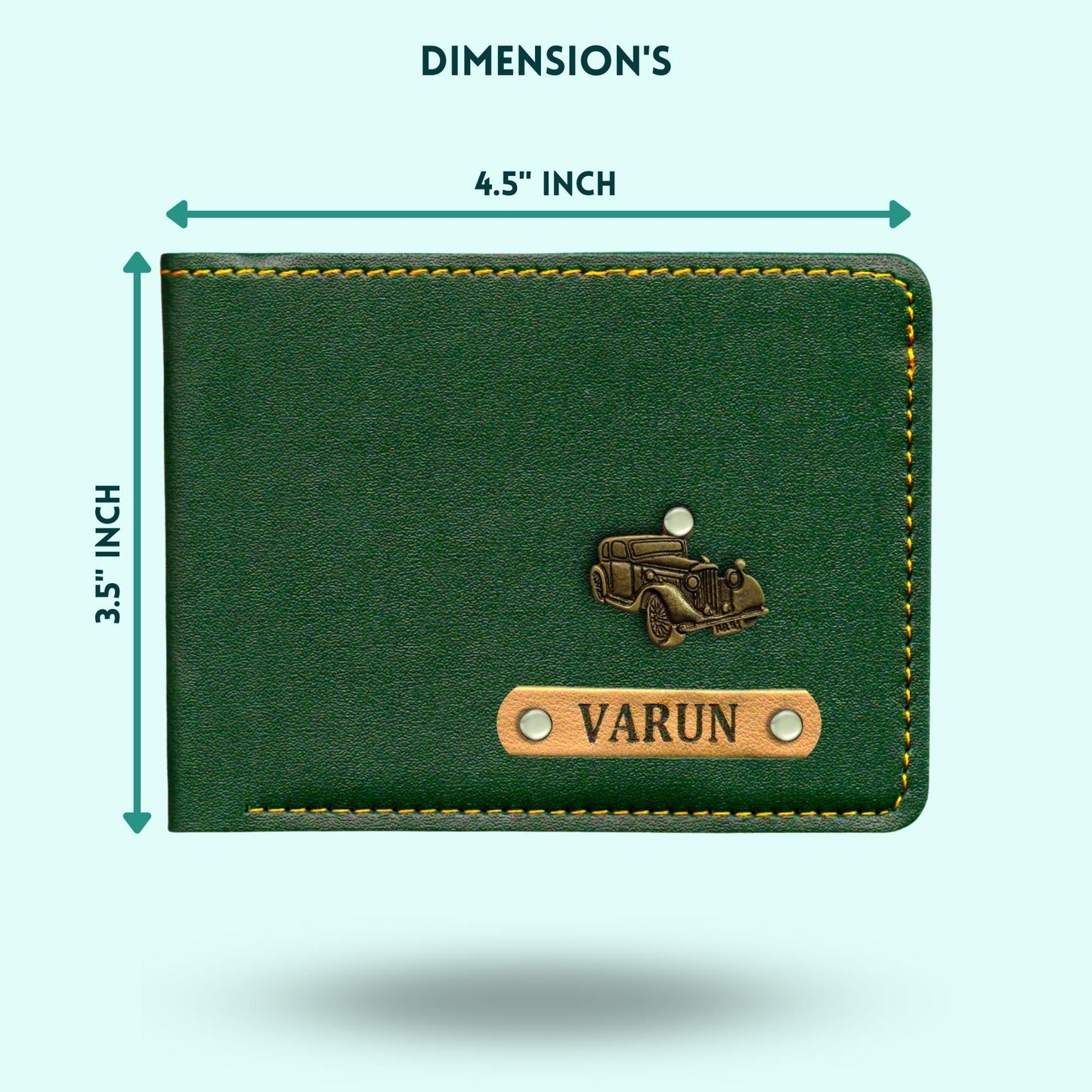 Personalized Wallets For Couples - Green