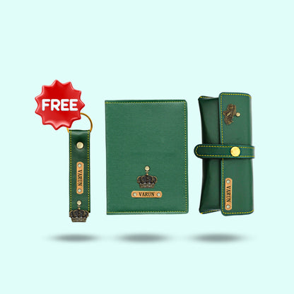 Personalized Essential 3-in-1 Travel Set - Includes 1 Free Keychain