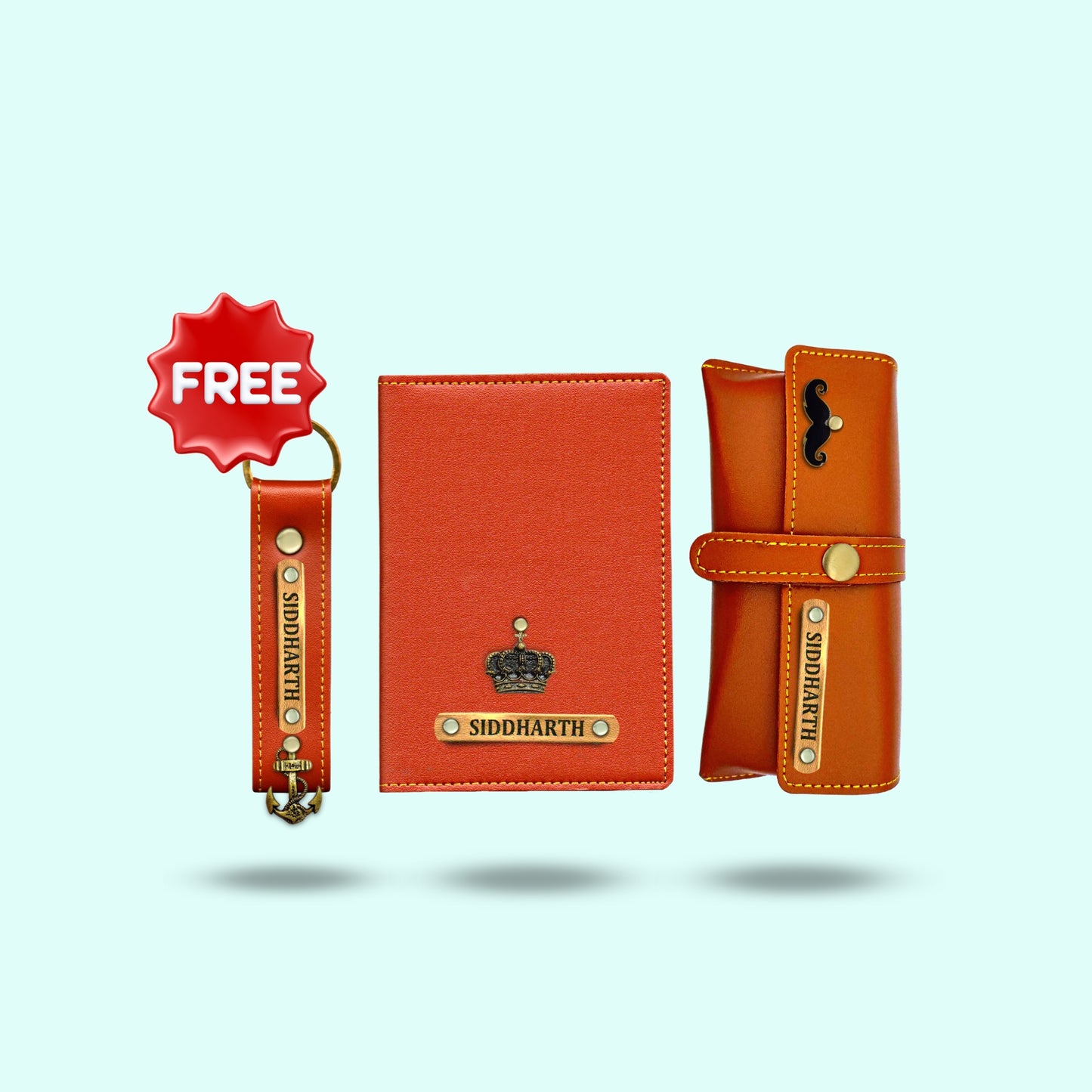 Personalized Essential 3-in-1 Travel Set - Includes 1 Free Keychain