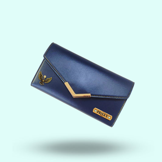 Personalized Womens Wallet - Blue