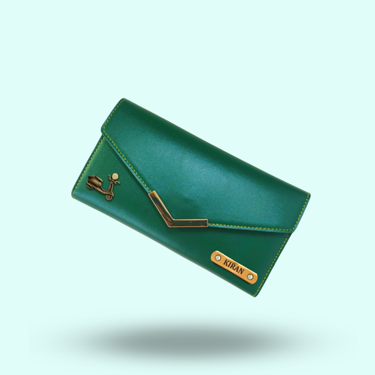 Personalized Womens Wallet - Green