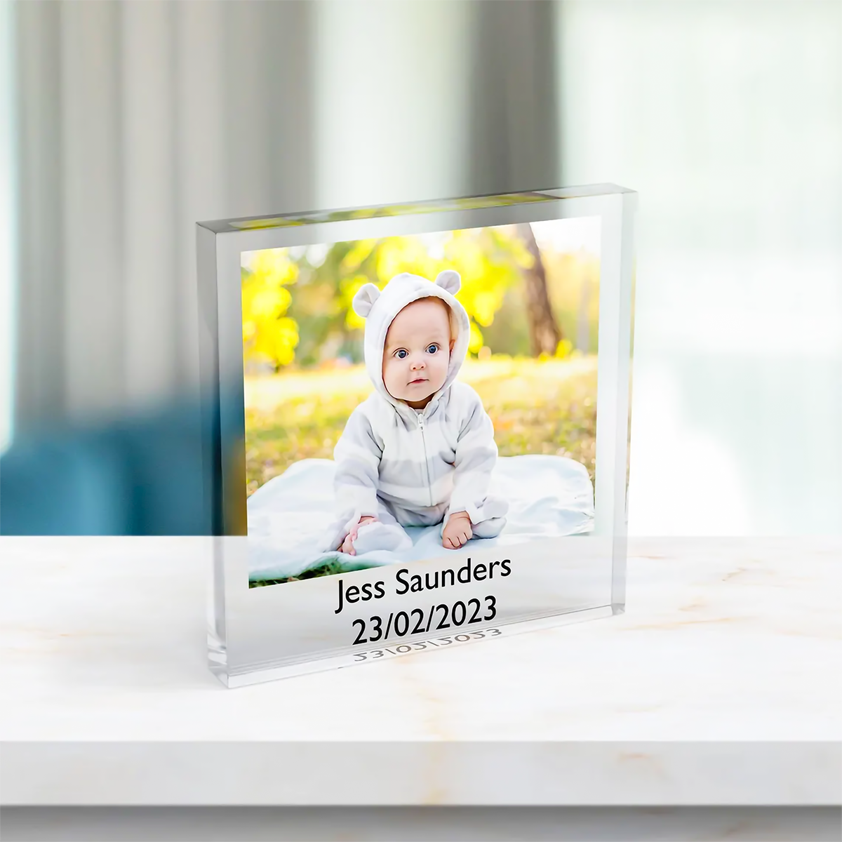 Personalized Photo Acrylic Block Plaque With Custom Message