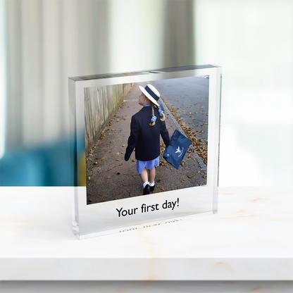 Personalized Photo Acrylic Block Plaque With Custom Message