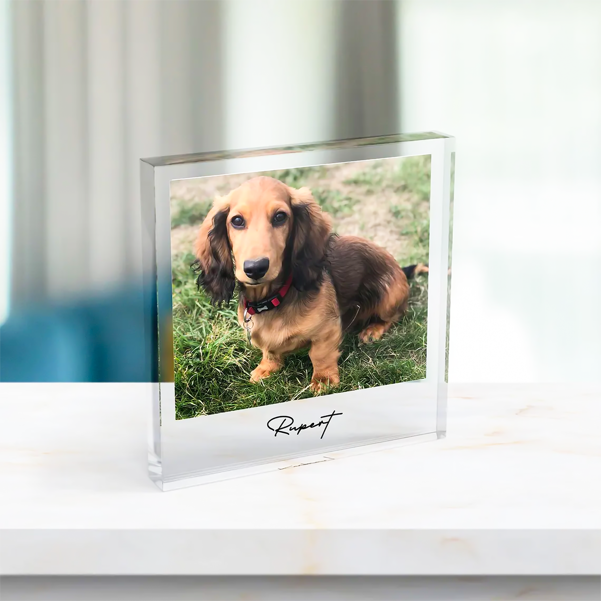 Personalized Photo Acrylic Block Plaque With Custom Message
