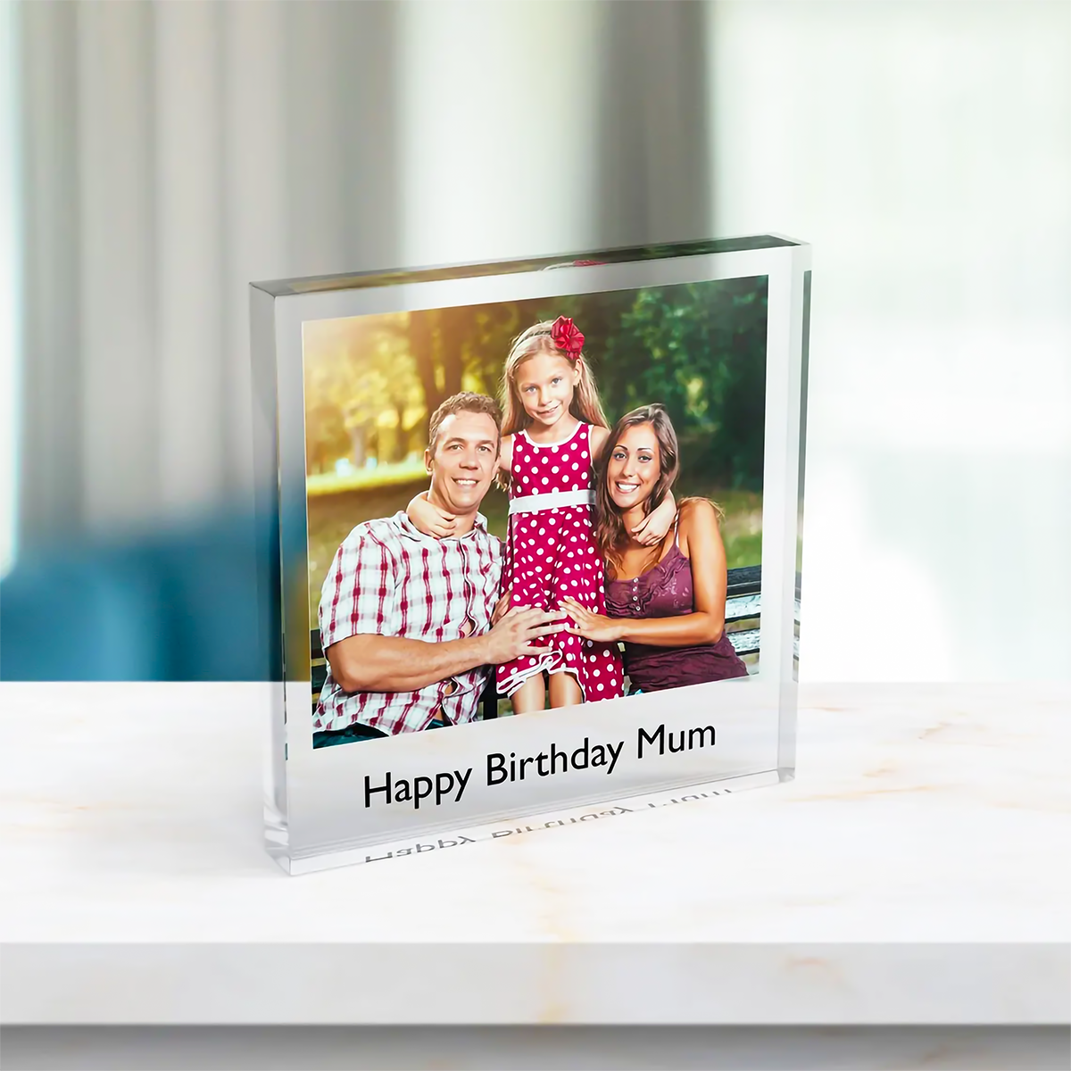 Personalized Photo Acrylic Block Plaque With Custom Message