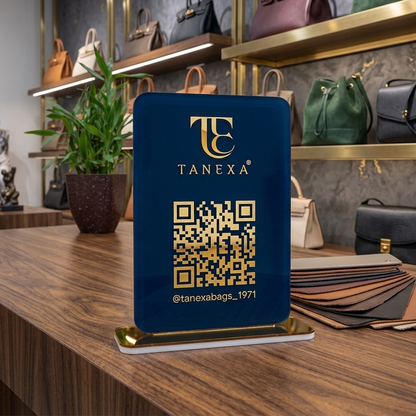 Premium Countertop QR Code Display Board for Retail & Boutiques