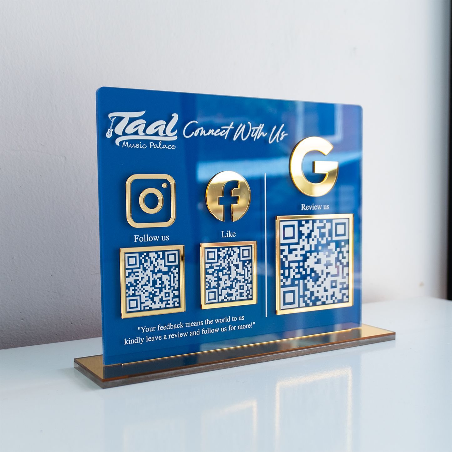 Customized Business 3D & Printed Acrylic QR Stand - Scan & Pay