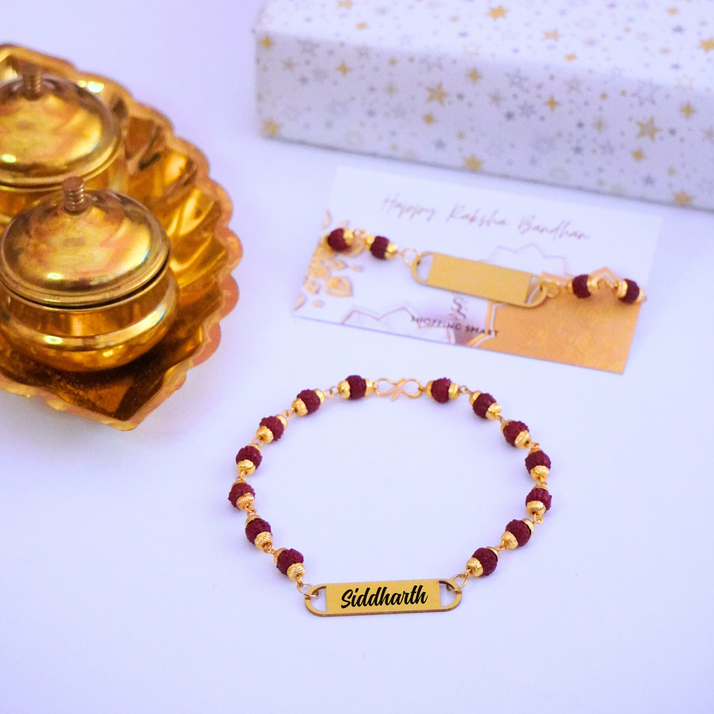 Rudraksha Rakhi Personalized