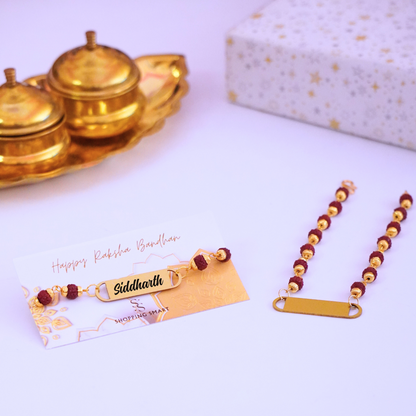 Rudraksha Rakhi Personalized