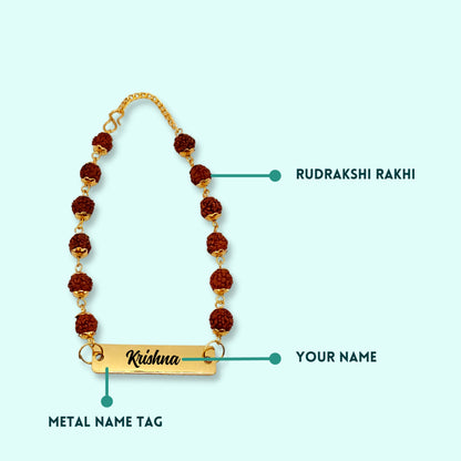 Personalized Rudraksha Rakhi