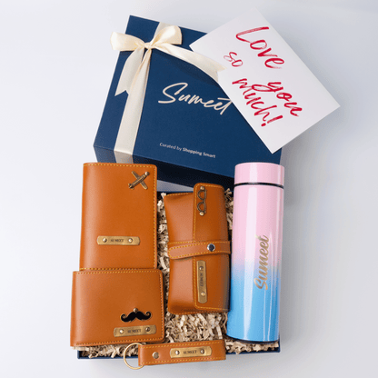 Personalized Gift Set Hamper for Men - Includes 1 Free Bottle