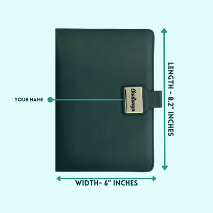 Personalized Tiffany Blue PU Leather A-5 Premium Notebook