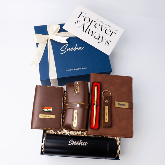 Personalized 6-in-1 Gift Set For Men and Women - Includes 1 Free Temperature Bottle
