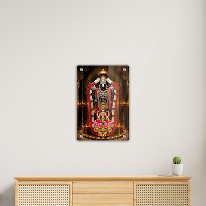 Divine Lakshmi Venkateshwara Swamy Acrylic Photo Frame | Ultra-HD Glossy Tirupati Balaji & Goddess Lakshmi Wall Hanging Decor for Puja Room