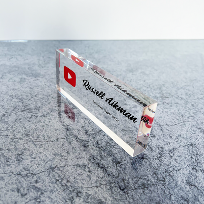 Custom YouTube Desk Name Plate