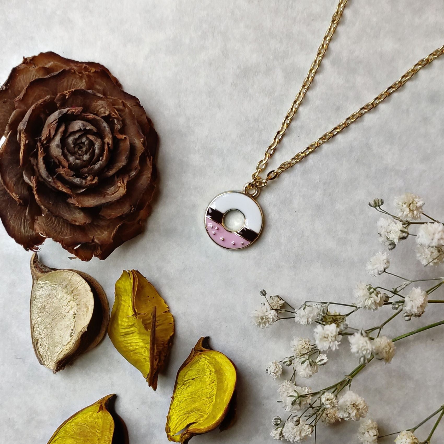 Made By Mary Big & Little Blooms Necklace | Hand Drawn Birth Flowers