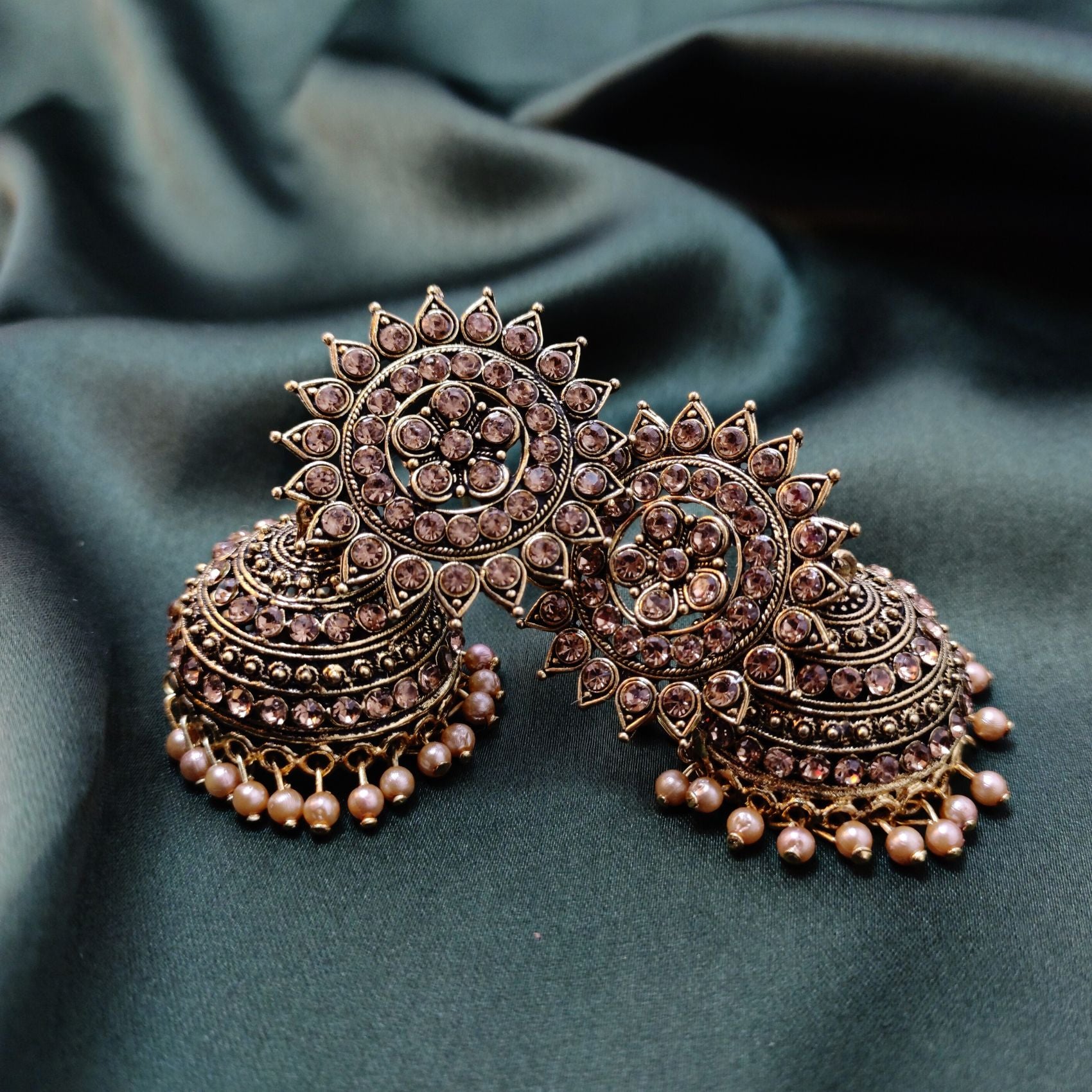 Antique Gold Multi Bead Drop Jhumka Earrings - Lovisa