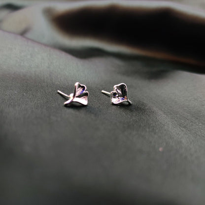 Rhodium Finish Silver Studs