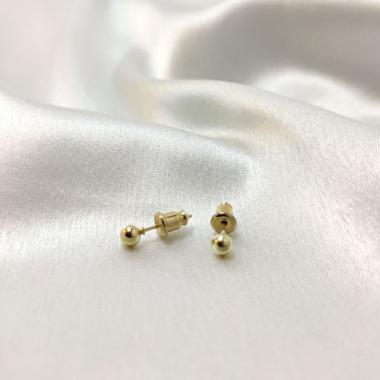 Artificial Gold Coated Pearl Studs