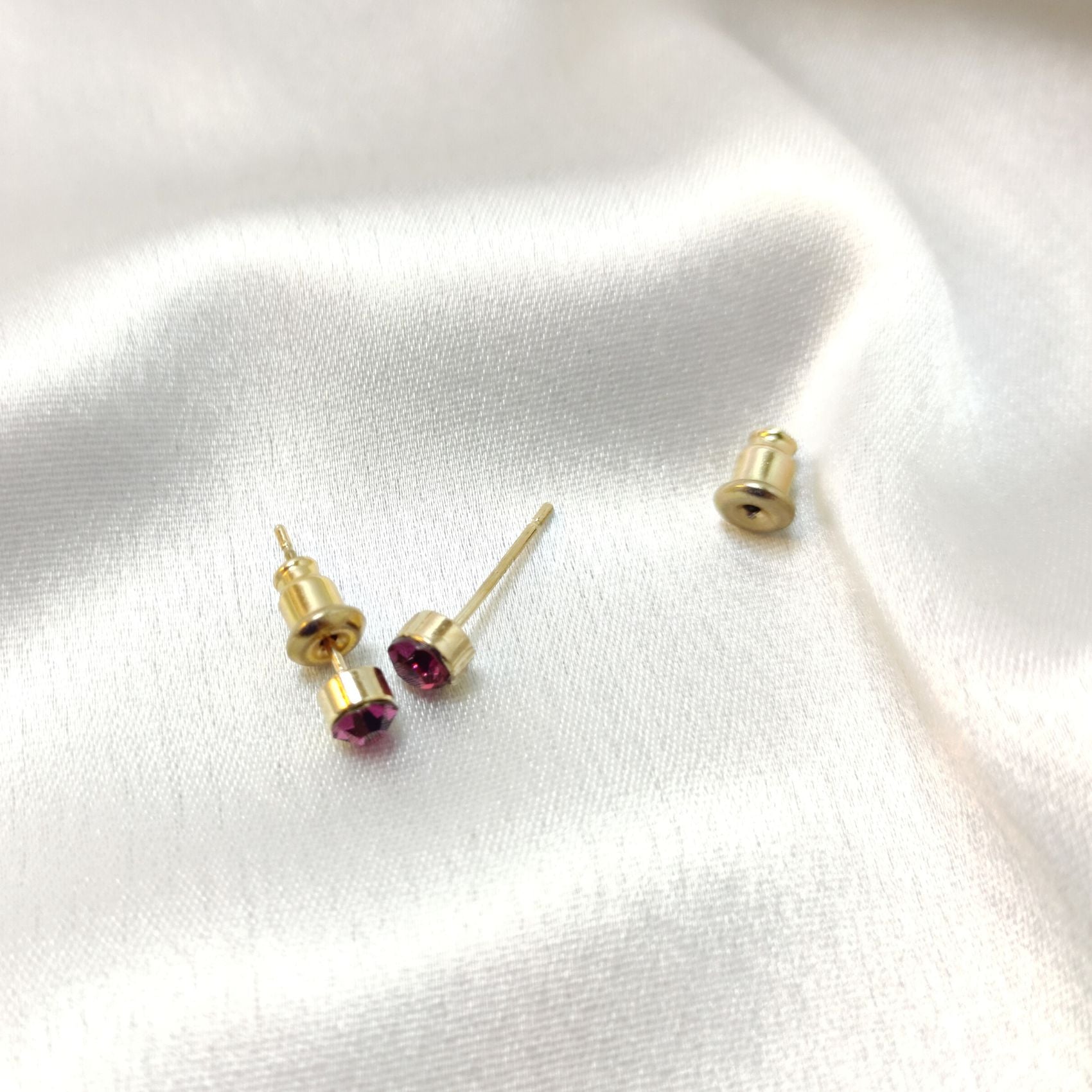 Pink Artificial Stone Studs