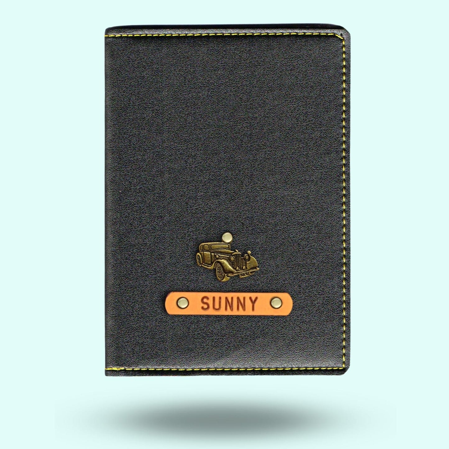 Personalized Passport Cover - Black