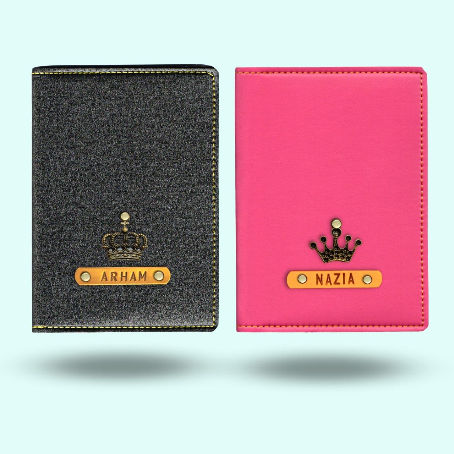 Personalized King & Queen Couples Passport Covers