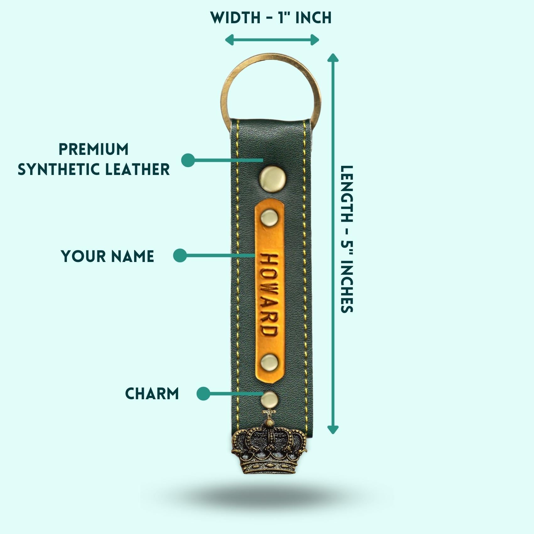 Personalized Premium Keychain - Green