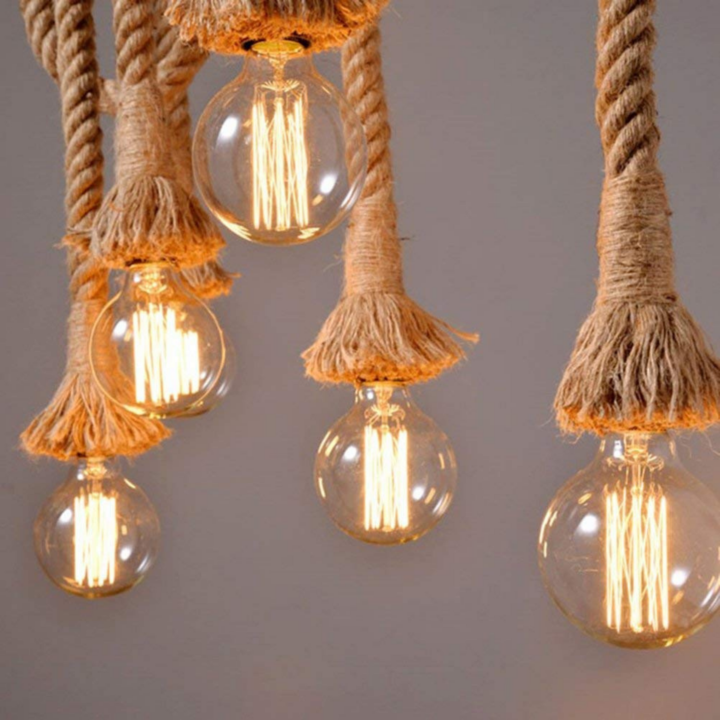 Gorgeous Pendant Rope Light With Bulb (Set of 2)