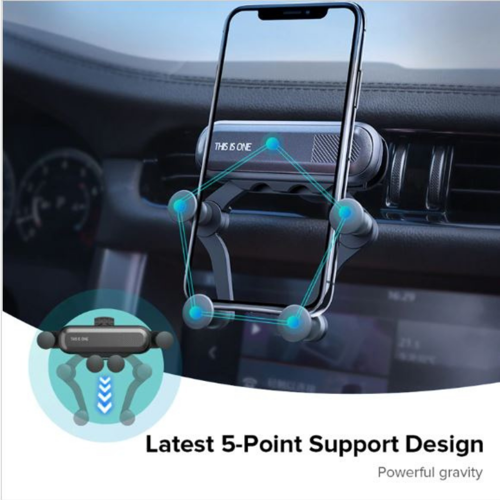 Gravity Car Phone Holder - Universal mobile support