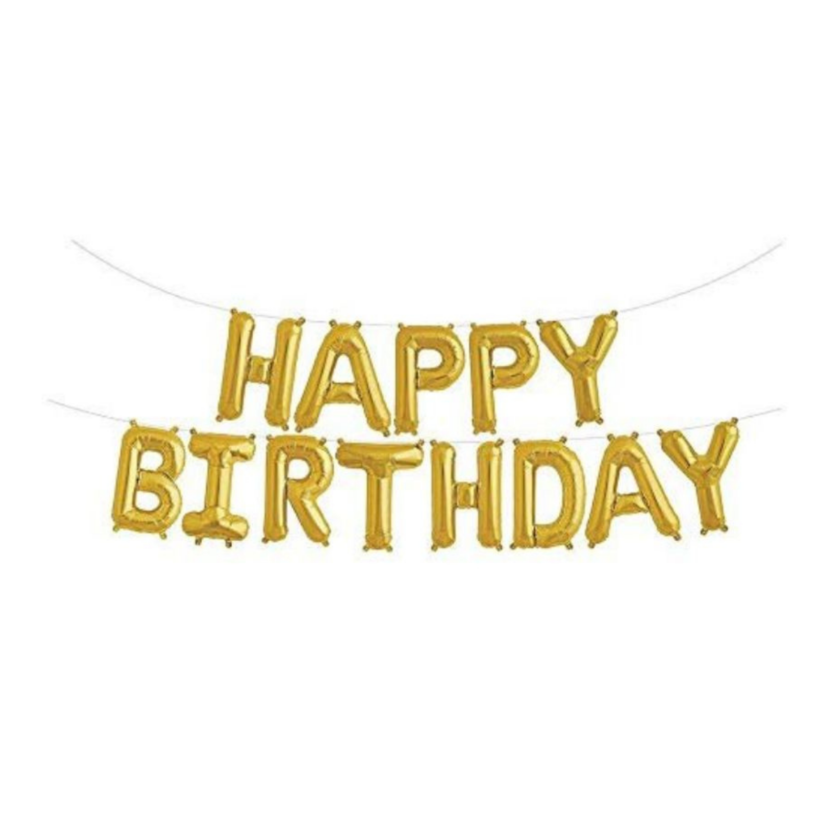 Happy Birthday Foil Metallic Balloons Banners