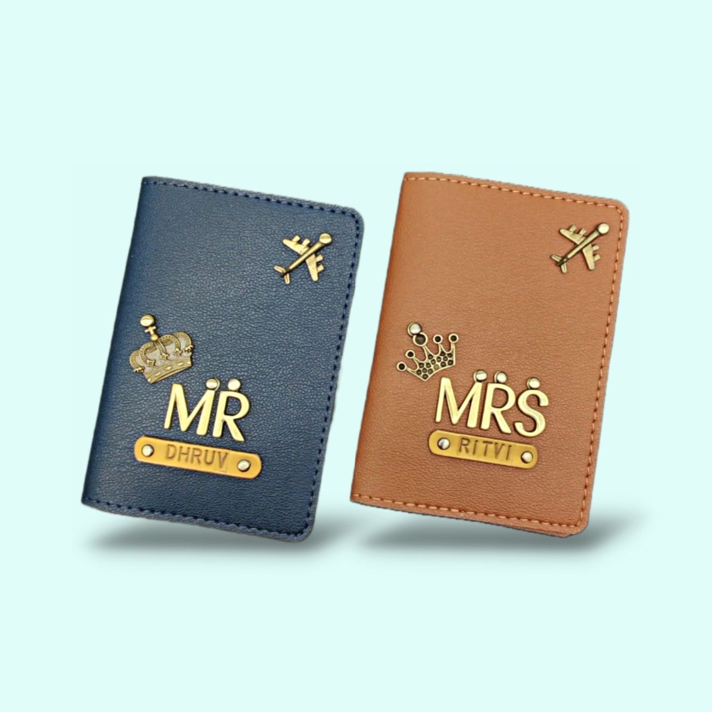 Mr & Mrs Personalized Couple Passport Cover