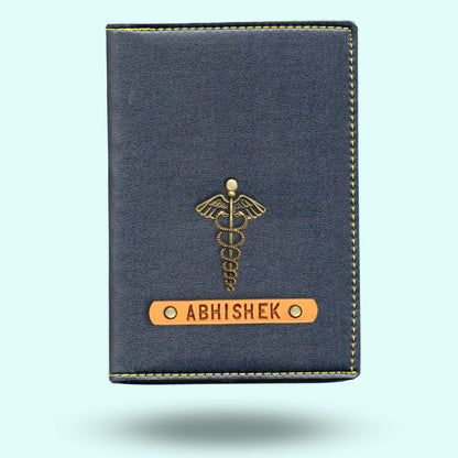 Personalized Doctor Passport Cover - Blue