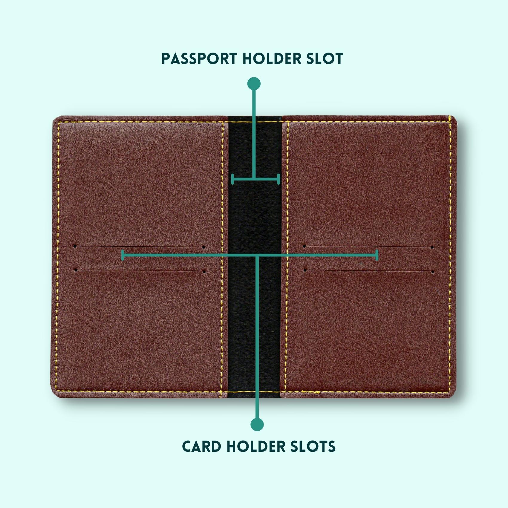 Personalized Doctor Passport Cover - Dark Brown