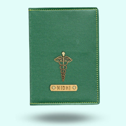 Personalized Doctor Passport Cover - Green