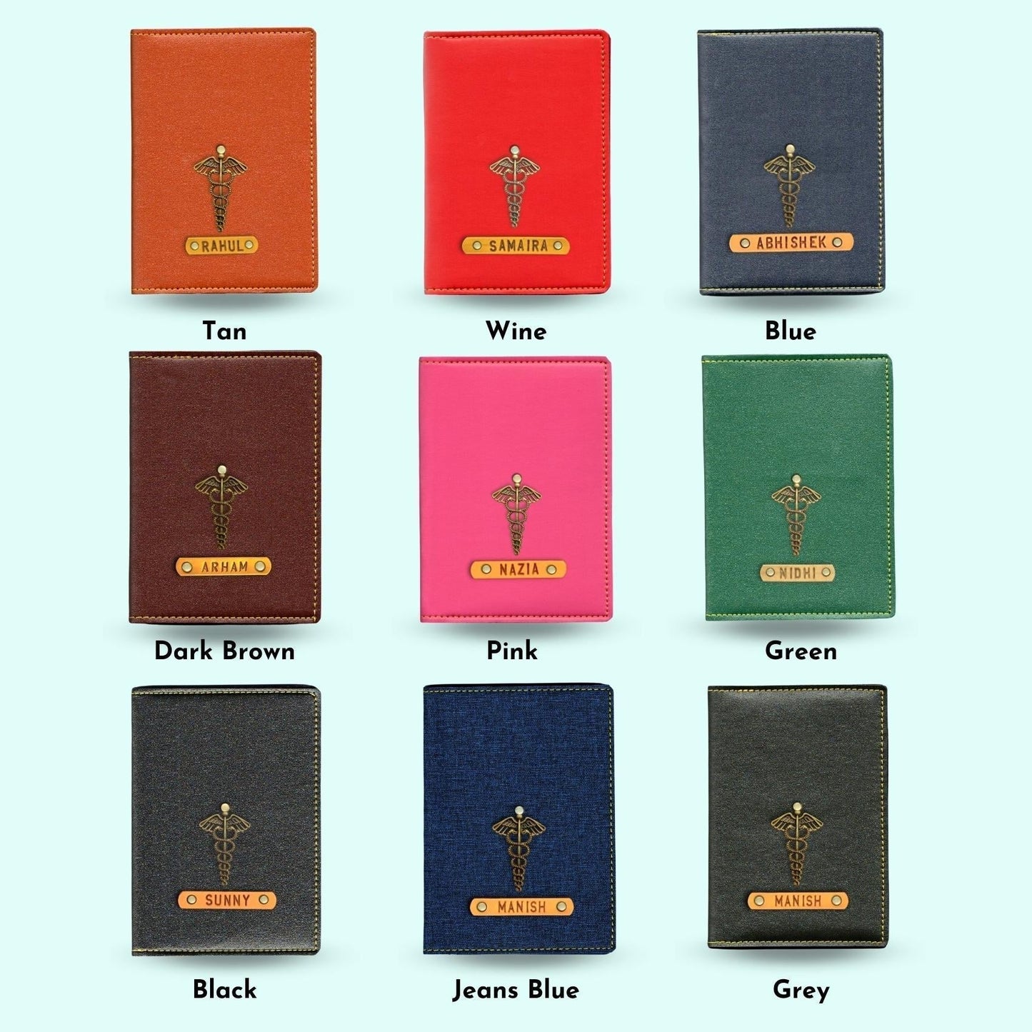 Personalized Doctor Passport Cover - Tan
