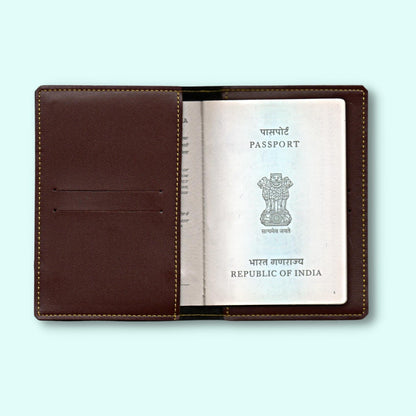Personalized Doctor Passport Cover - Dark Brown